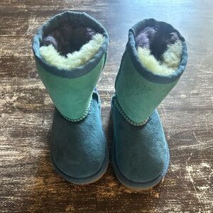UGG Blue and Green Plush Lined Boots